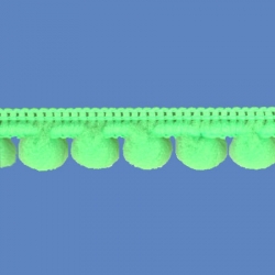 <strong>D35/ 22</strong> - Mini Pom Pom Loop Fringe Fluo/ Green