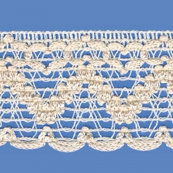 <strong>836/ 0</strong> - Lace Trimming Cuore/ Natural - Wide 4cm