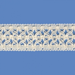 <strong>508/ 0</strong> - Cotton Lace Trimming W/ Natural - Wide 2,5cm