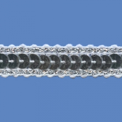 <strong>V13/ 1/82</strong> - Sequin Trim/ White and Silver