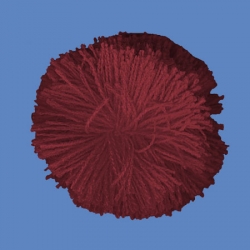 <strong>H68/12</strong> - Acrylic Pompon/ Bordeaux