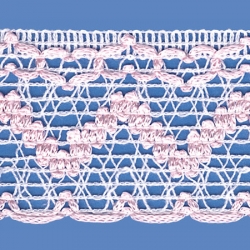 <strong>837/ 3</strong> - Lace Trimming Cuore/ Pink - Wide 5cm