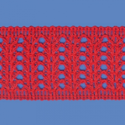 <strong>R2/ 6</strong> - Lace Trimming Milenium/ Red - Wide 4cm