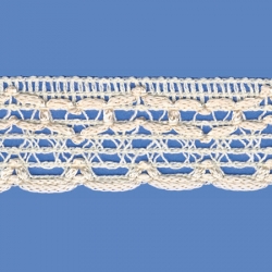 <strong>835/ 0 </strong> - Lace Trimming Cuore/ Natural - Wide 2,5cm