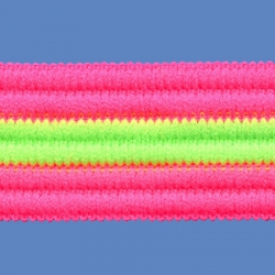<strong>T24F/ 13/34</strong> - Arcobaleno fino fluo/ fucsia-verde fluo