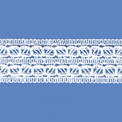 <strong>504/ 1</strong> - Lace Trimming Ojito/White - Wide 3cm