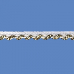<strong>X9/1/81</strong> - Cord trim lame/ White-Gold