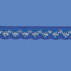 <strong>808/ 11/ 82</strong> - Handicraft Lace Trimming/ Royal Blue with Silver