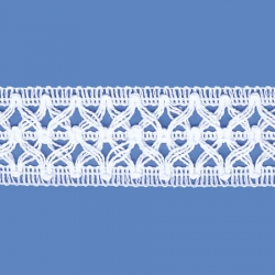 <strong>508/ 1</strong> - Cotton Lace Trimming W/ White - Wide 2,5cm